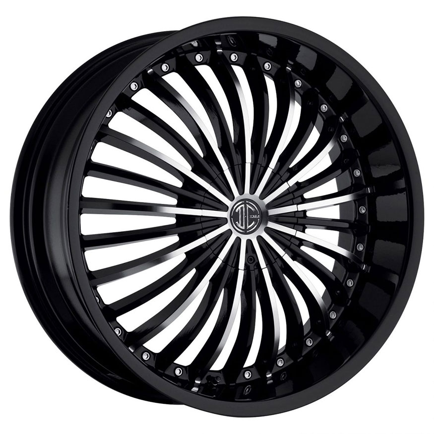 2Crave No.19 Wheel Rim 22x9.5 6x127/6x139.7 ET+30mm 78.30mm Glossy Black/ Machined Face