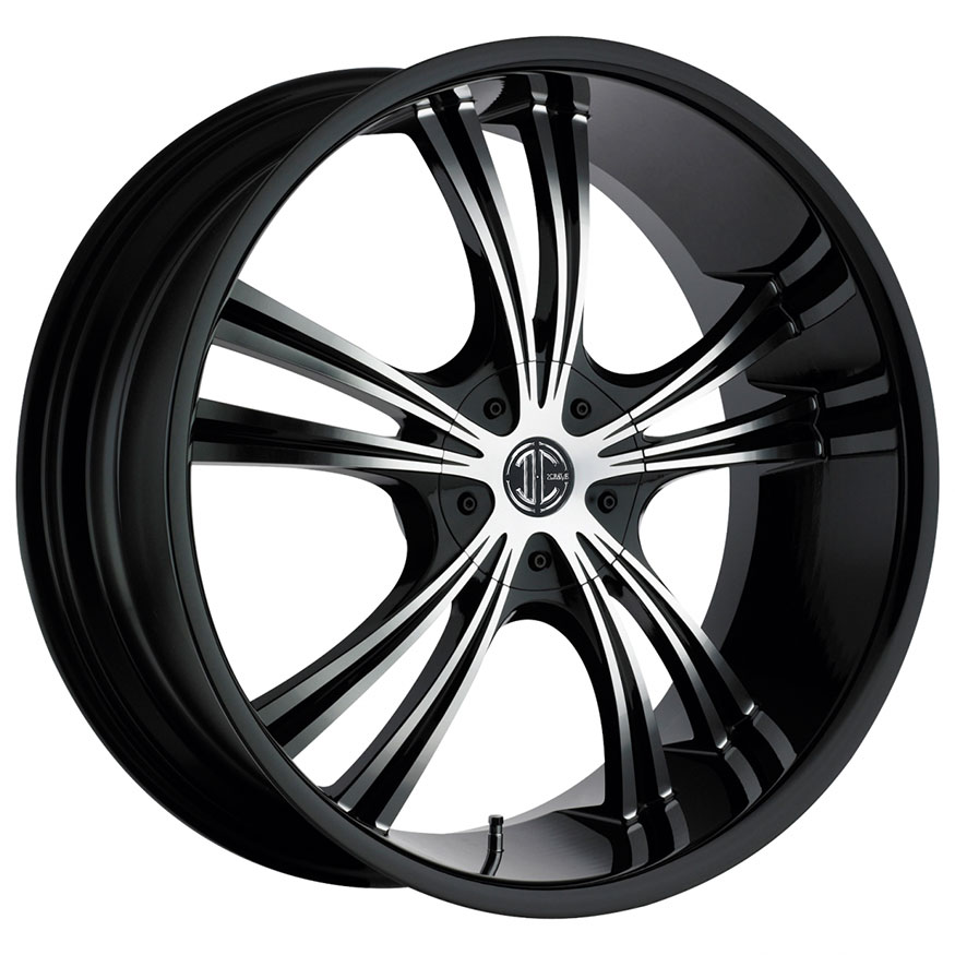 2Crave No.2 Wheel Rim 18x7.5 4x108/4x114.3 ET+40mm 72.56mm Glossy Black/ Machined Face